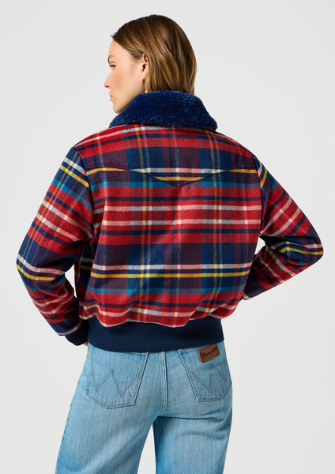 Wrangler - Aviator Jakke - Red Tartan