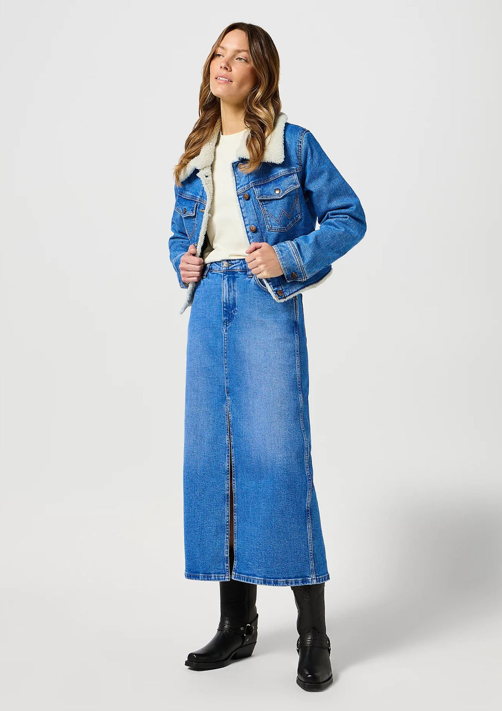 Wrangler - Denim Maxi Nederdel Once Loved - Blue