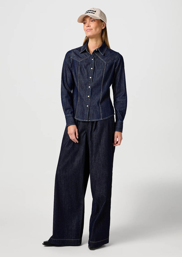 Wrangler - Exag Yoke Skjorte - Saddle