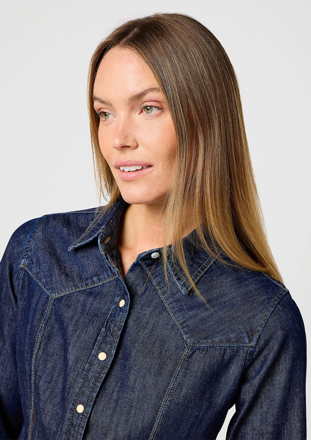 Wrangler - Exag Yoke Skjorte - Saddle