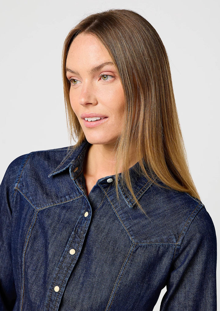Wrangler - Exag Yoke Skjorte - Saddle