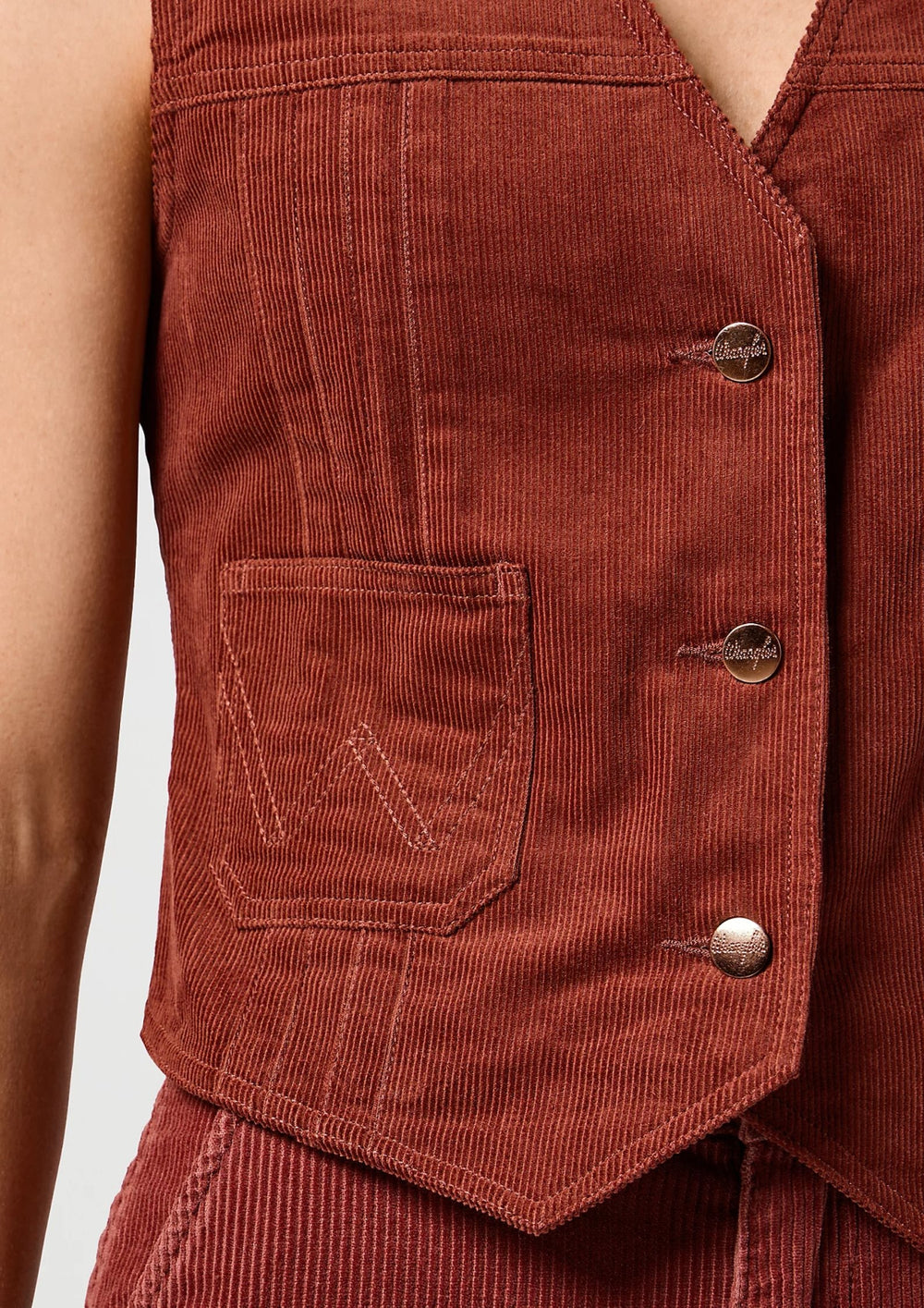 Wrangler - Femme Vest Madder Brown - Rus/Copper