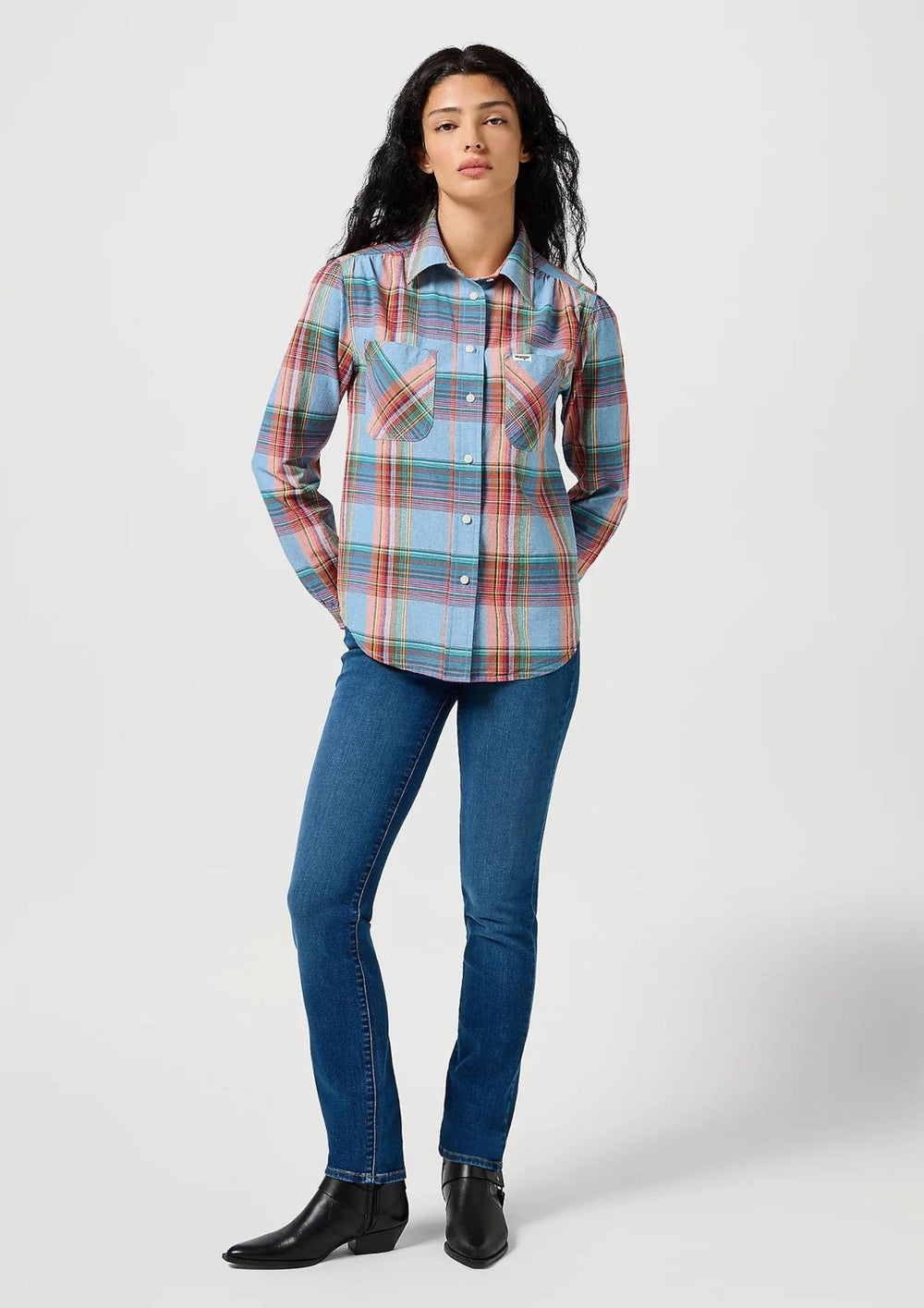 Wrangler - Femme Western Skjorte - Indigo