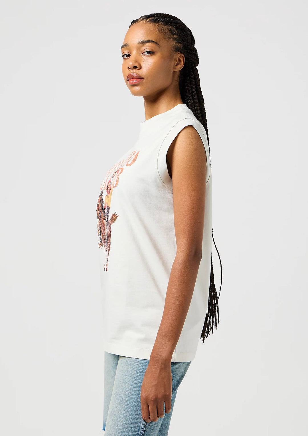 Wrangler - Graphic Muscle Tank - Vintage White