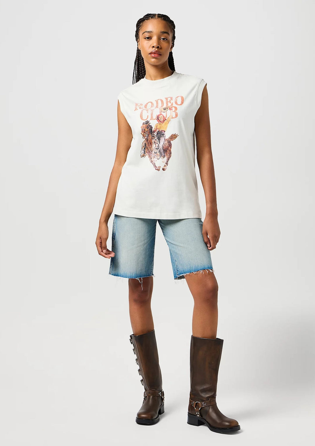 Wrangler - Graphic Muscle Tank - Vintage White