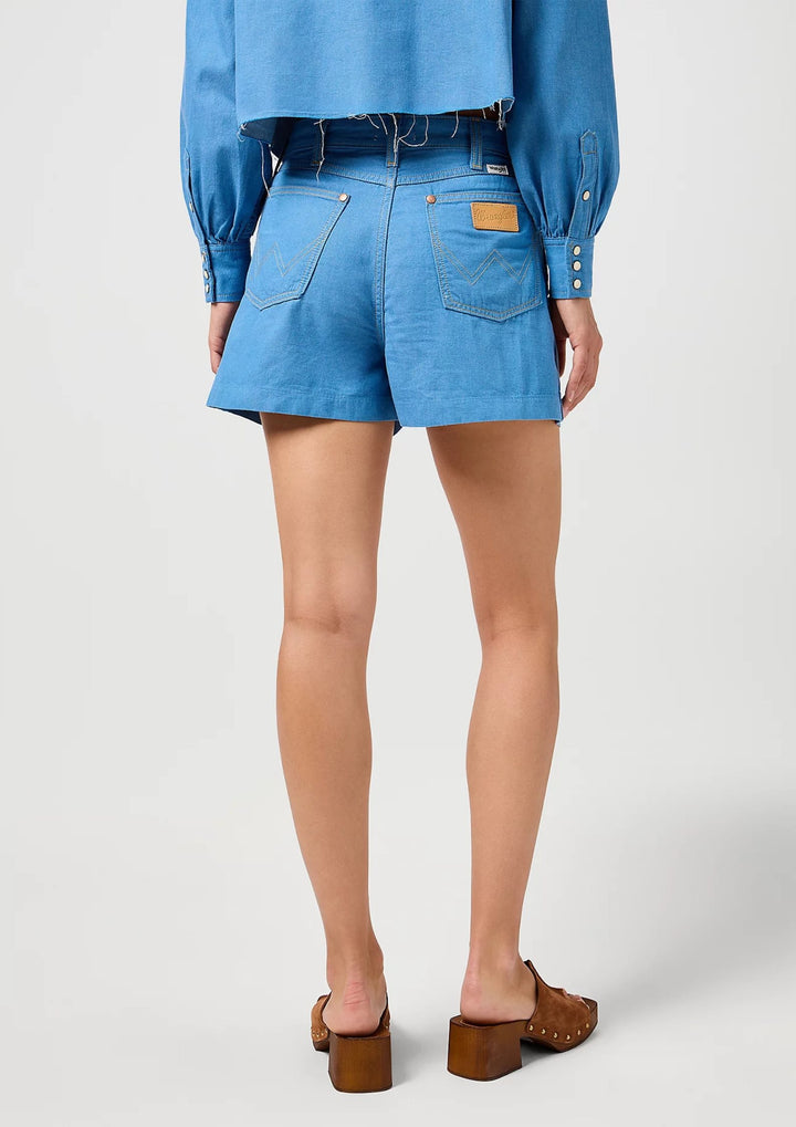 Wrangler - Loose Pleated Shorts - Cotton Candy Blue