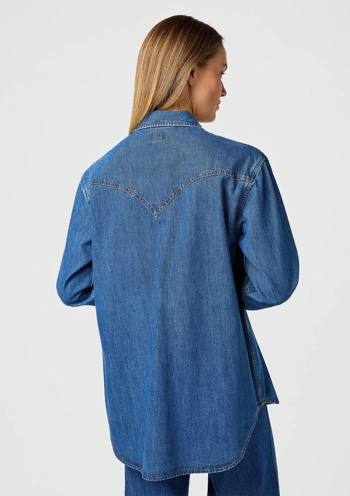 Wrangler - Loose Skjorte - Dark Wash
