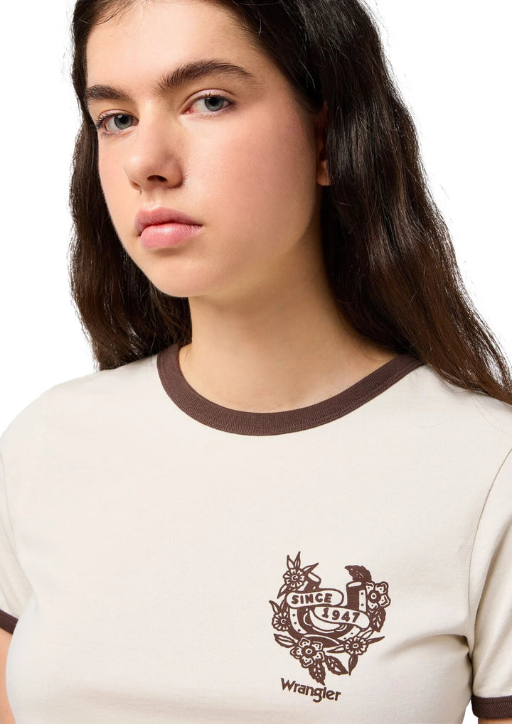 Wrangler - Ringer T-shirt - Vintage White
