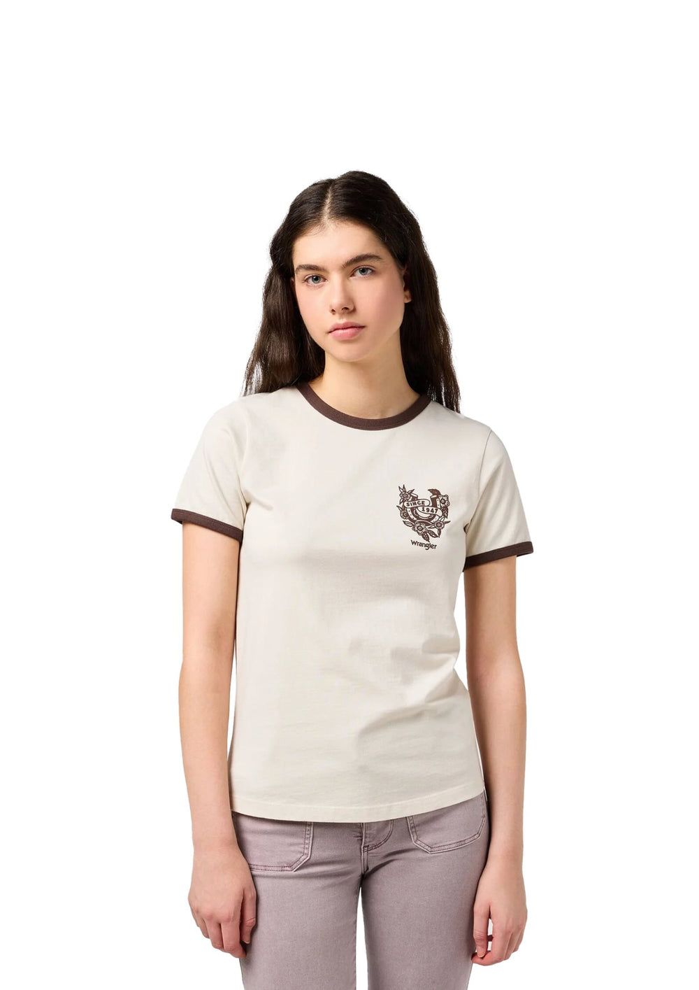 Wrangler - Ringer T-shirt - Vintage White