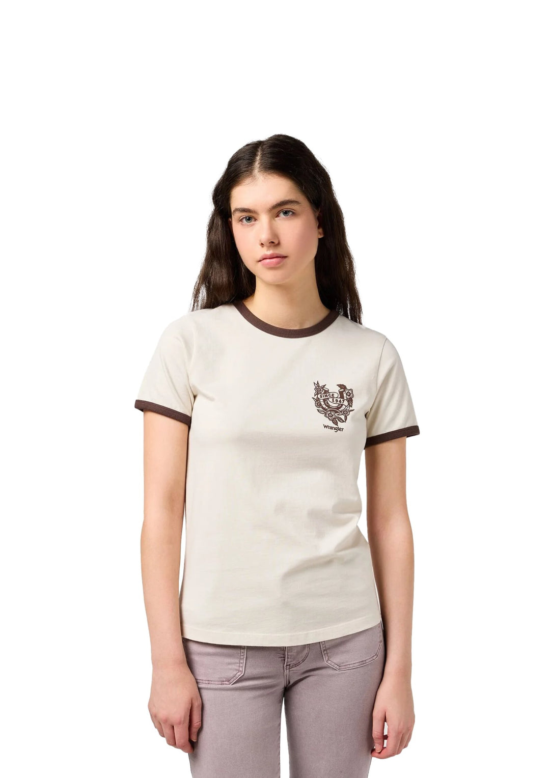 Wrangler - Ringer T-shirt - Vintage White
