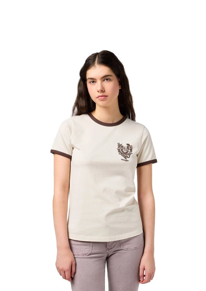 Wrangler - Ringer T-shirt - Vintage White