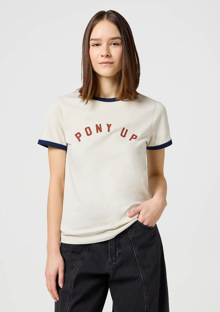 Wrangler - Ringer T-shirt - Vintage White