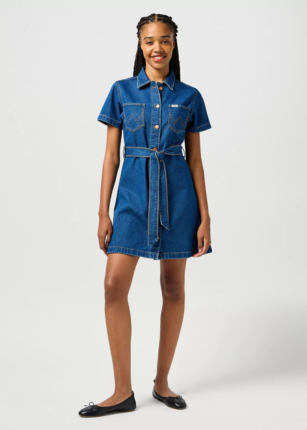 Wrangler - seamed short sleeve dress