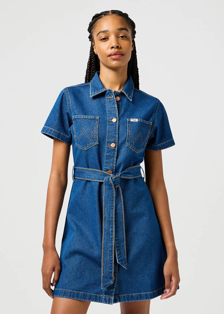 Wrangler - seamed short sleeve dress
