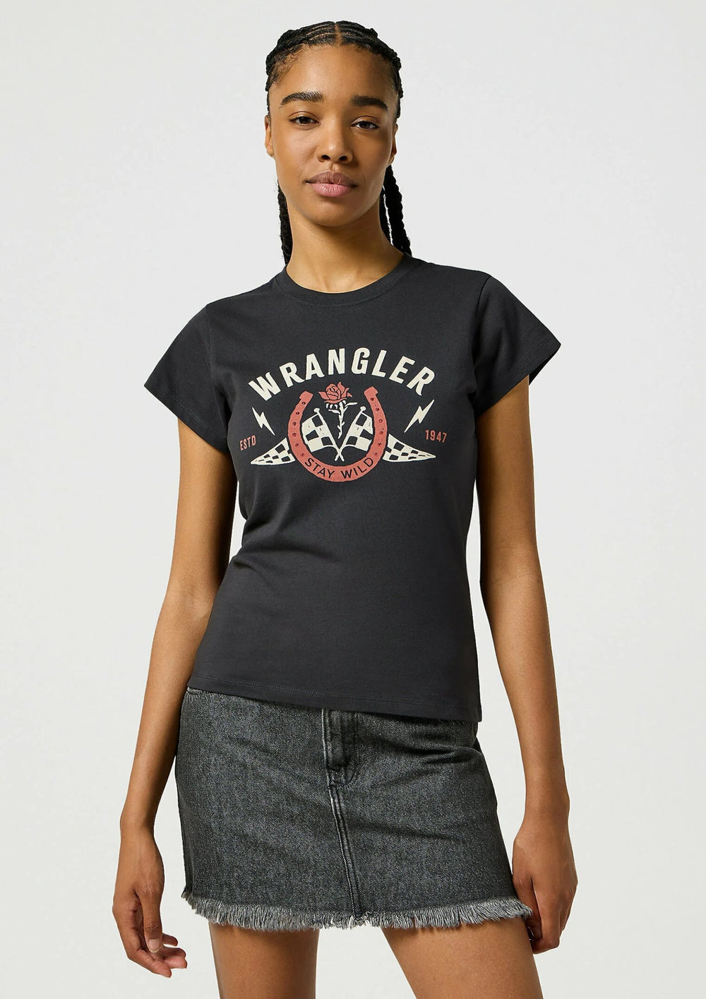 Wrangler - Shrunken Band Tee - Faded Black