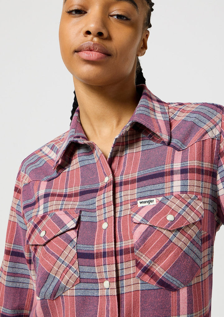 Wrangler - Slim Western Skjorte - Mauvewood
