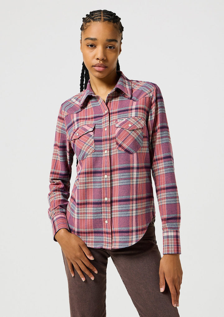 Wrangler - Slim Western Skjorte - Mauvewood