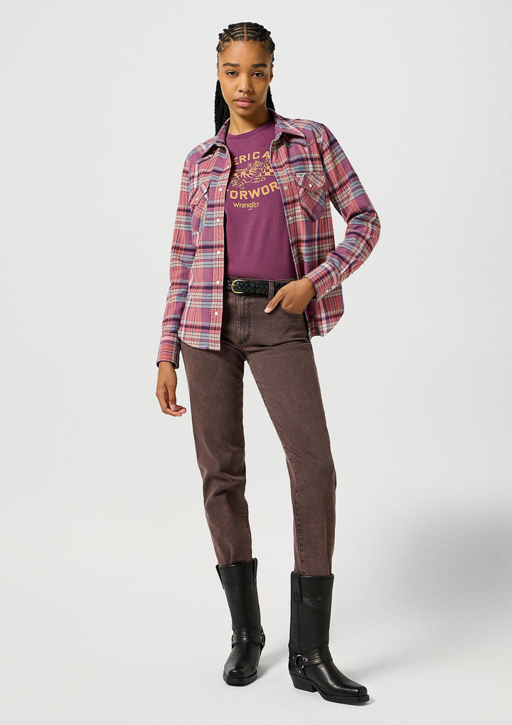 Wrangler - Slim Western Skjorte - Mauvewood