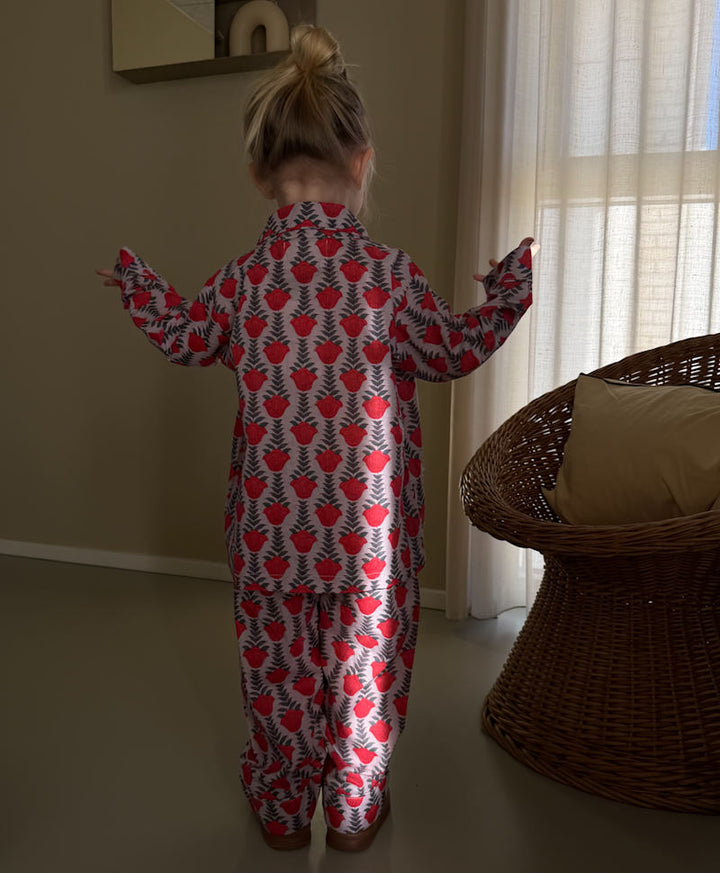 Sissel Edelbo - Nuit Mini Pyjamas Sæt - Red Lavender