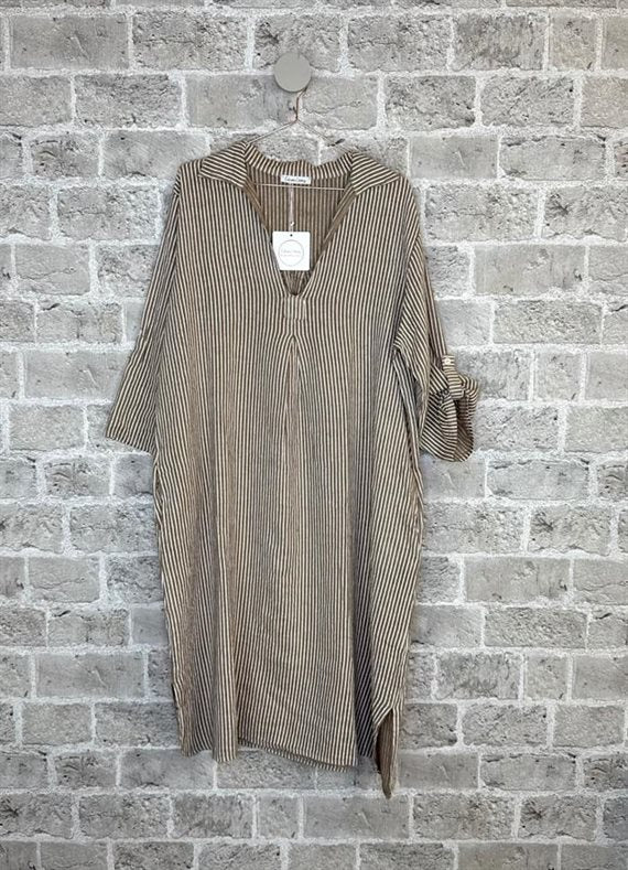Cabana Living - Filur Kjole - Latte Stripe