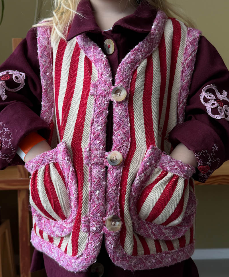 Sissel Edelbo - Como Mini Vest - Red Stripes