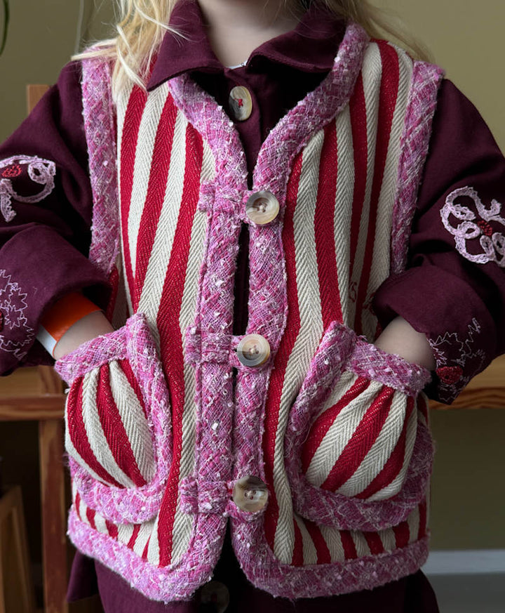 Sissel Edelbo - Como Mini Vest - Red Stripes
