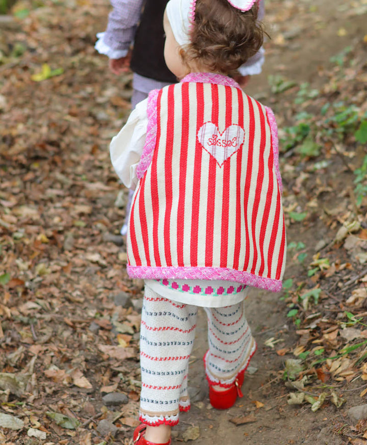 Sissel Edelbo - Como Mini Vest - Red Stripes