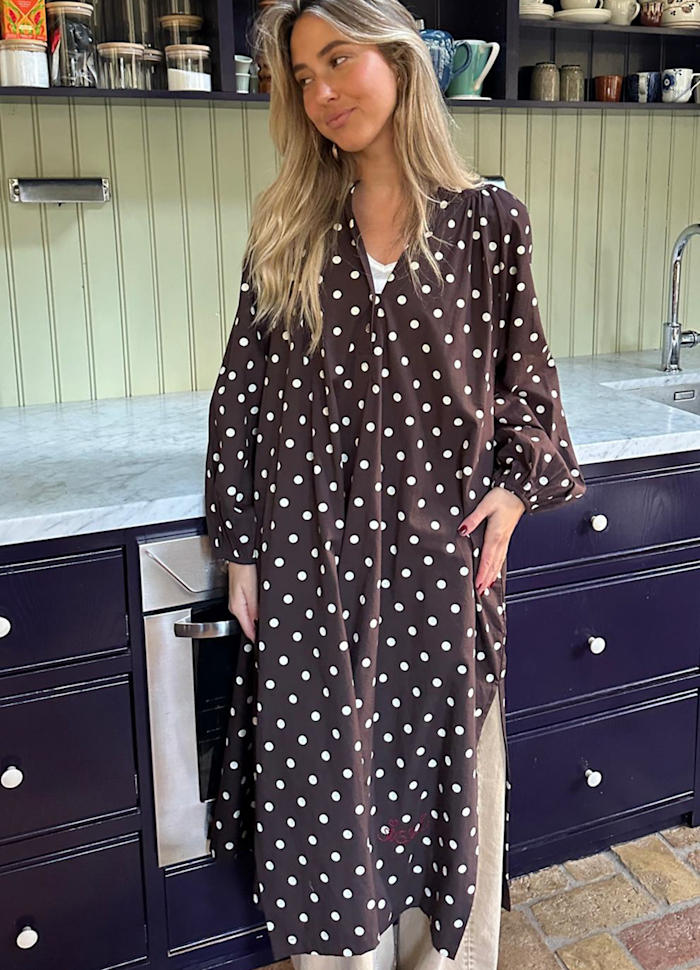 Sissel Edelbo Lara Kjole - Cream Dots - Onesize