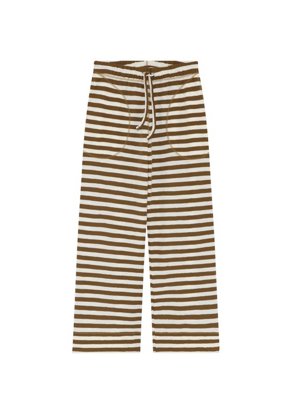 By Basics - Pants W/Pockets & String - Raw White/Bronze