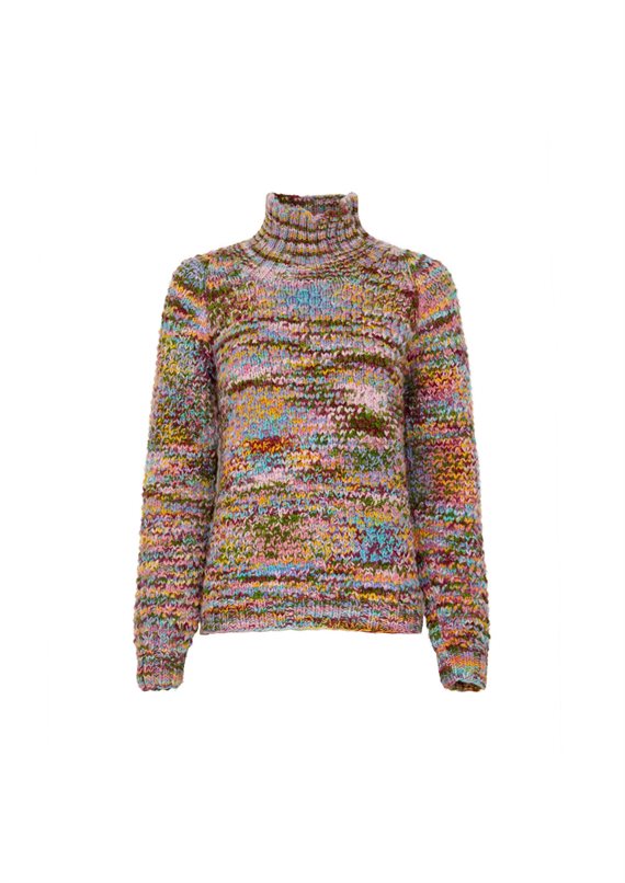 Fuza Wool - Butterfly Sweater High Neck - Multi