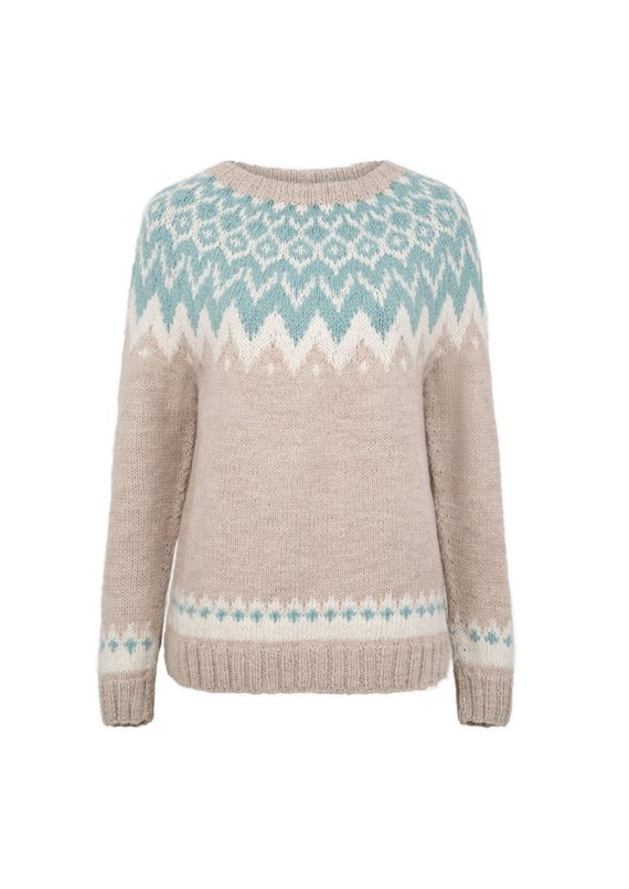 Fuza Wool - Helena Sweater Round Neck - Beige