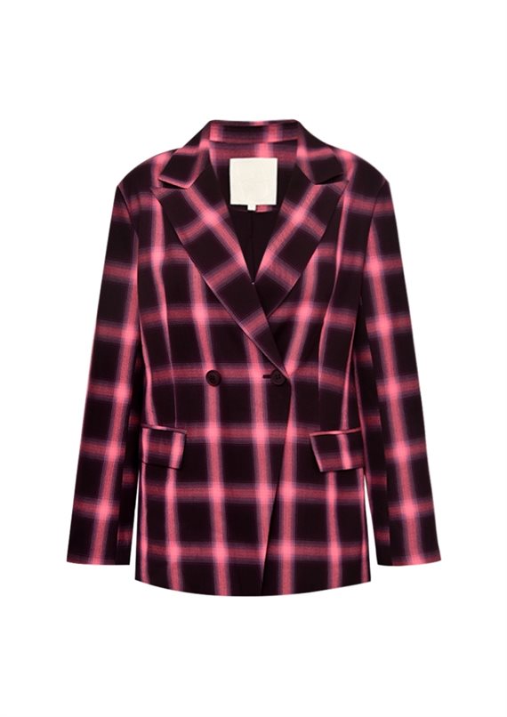 Gossia - JosueGO Blazer - Bourgogne Pink Checks