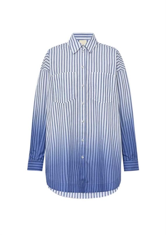 Gossia - NuritGO Shirt - Blue Stripe Ombre