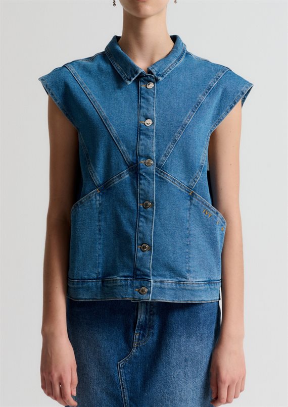 Ivy - Lulu Vest - Wash Vigo - Denim Blue