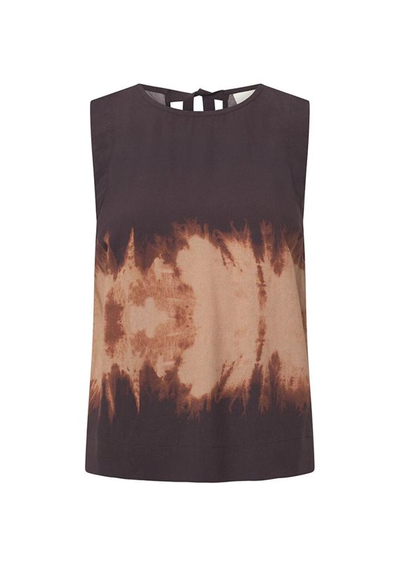 Depeche - KiaDE Sleeveless Top - Brown Printed