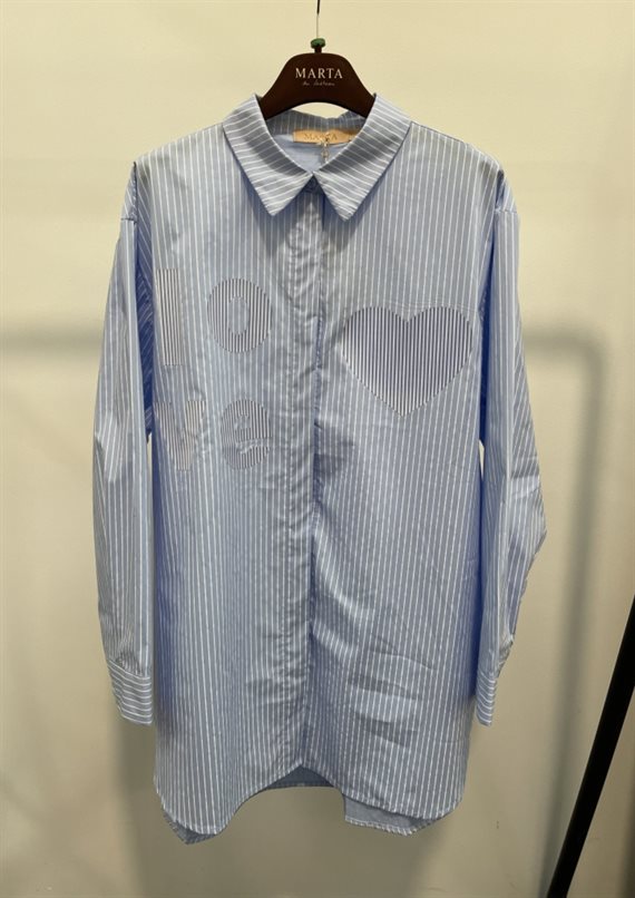 Marta - Canele shirt - Celeste - Onesize