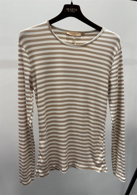 Marta - Josiane LS Tee - Beige/Greggio