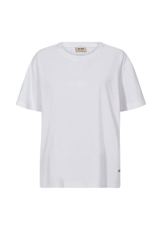 Mos Mosh - Dala O-SS - Basic T-shirt - Ecru