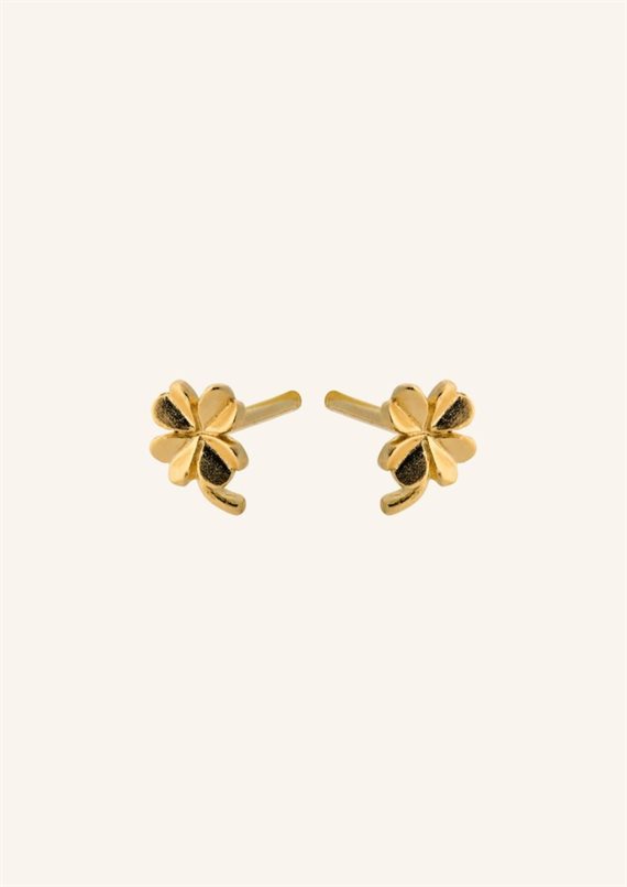 Pernille Corydon - Mini Clover Earsticks - Guld - 4 mm