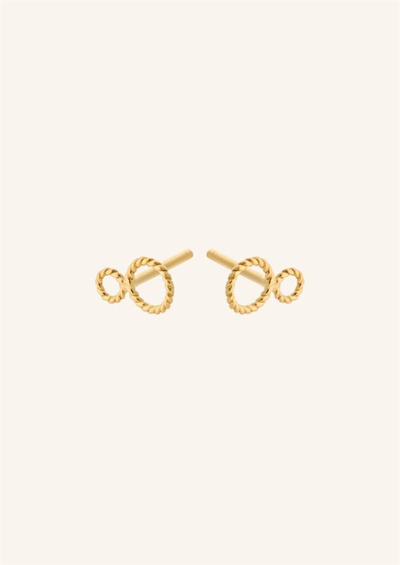 Pernille Corydon - Twisted Earstick - Guld - 8 mm