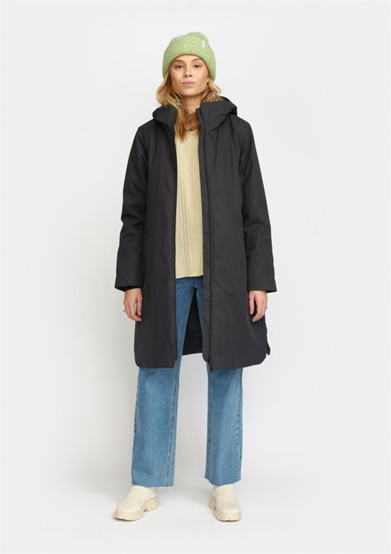 Selfhood - Hooded Coat - Black