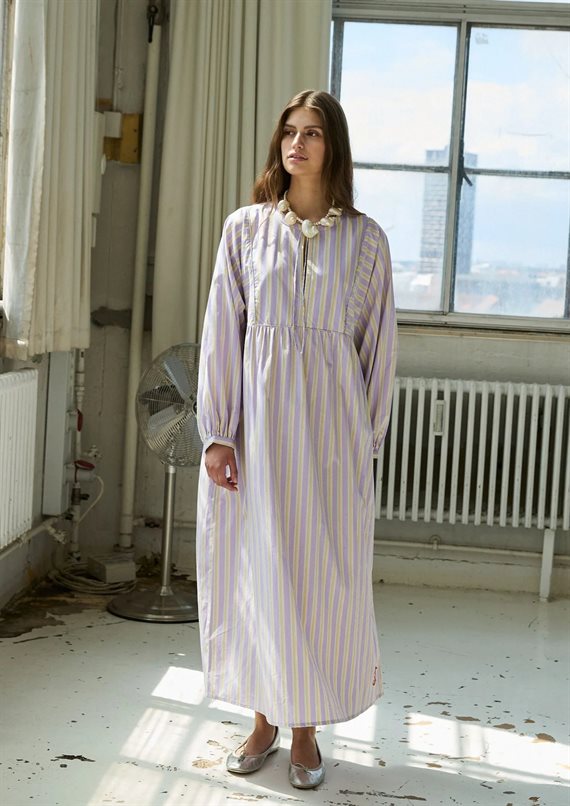 Sissel Edelbo - Vera Dress - Lavender stripes - Onesize