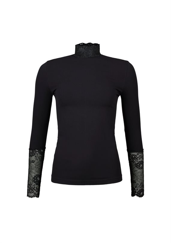 Tim & Simonsen - Abby Blouse Turtle Lace - Black