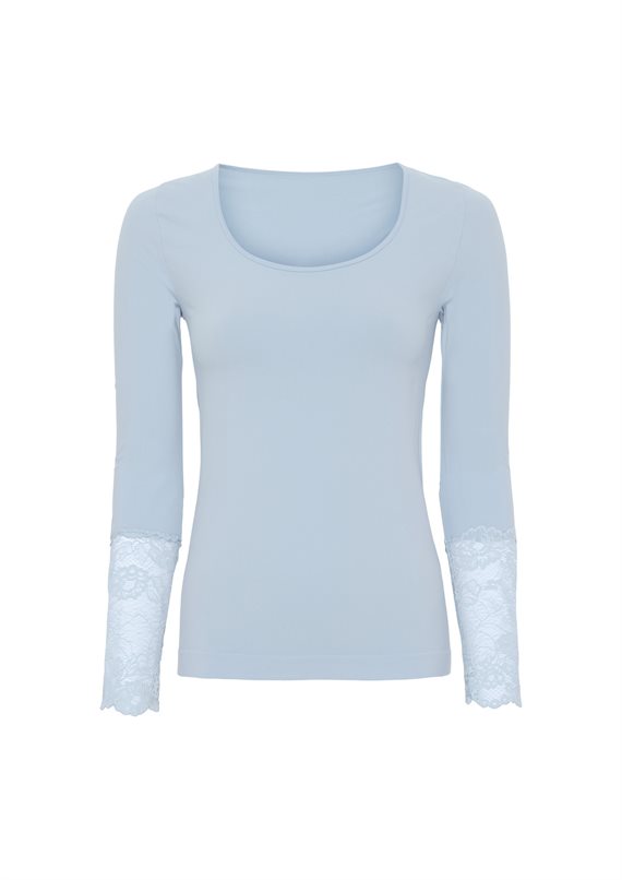 Tim & Simonsen - Mary Bluse Lace LS - Azzurro