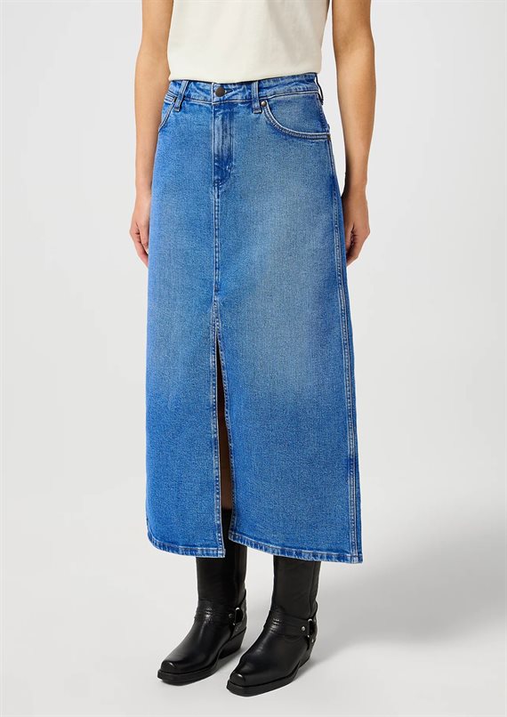 Wrangler - Denim Maxi Nederdel Once Loved - Blue