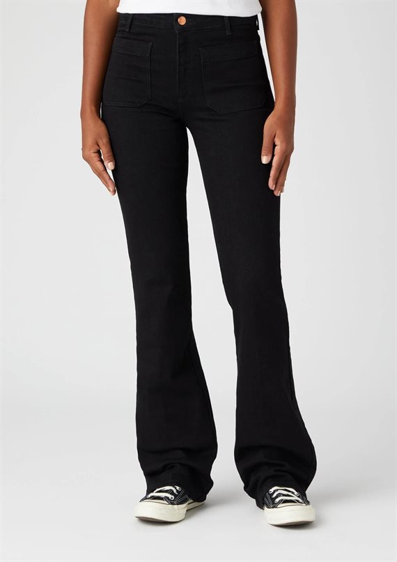 Wrangler - Flare Jeans - Retro Black