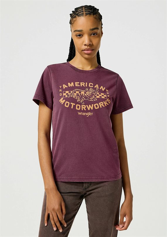 Wrangler - Regular Tee - Italian Plum