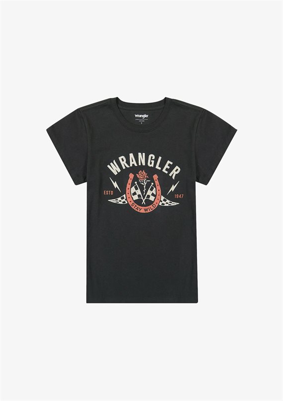 Wrangler - Shrunken Band Tee - Faded Black