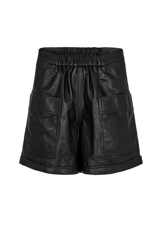 Gossia - ThillaGO - Leather Shorts - Black