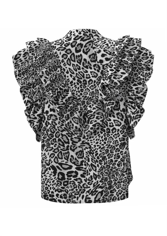 Gossia - MusetteGO Kai Bluse - Grå Leopard